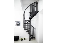 Minka csigalépcső Rondo Color antracit átmérő: 140 cm szintmagasság 300 cm