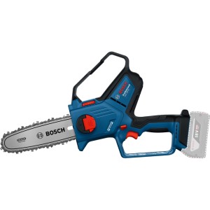 Bosch Professional GKE 18V-20 Solo akkus ágvágó fűrész, kék akkus láncfűrész akkumulátor és töltő nélkül.
