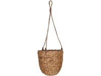 Függő virágkosár vízijácintból  16 cm x 15 cm natúr