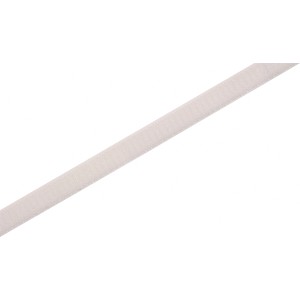 Fehér tépőzár, 20 mm széles, méterre eladó, ruhákra varrható.