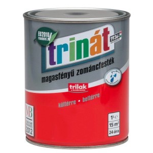 Trinát fémvédő lakk doboz, piros-szürke, beltéri és kültéri használatra.