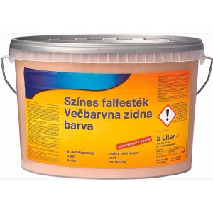 Vödör színes falfesték, 5 liter.