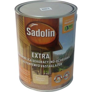 Sadolin Extra fa lazúr, színtelen, kültéri használatra. Időjárásálló festék fém vödörben.