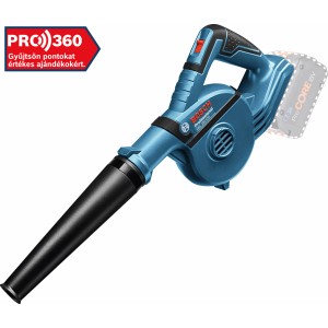 Bosch Professional GBL 18 V-120 Solo akkus lombfúvó tartozékokkal, kék/fekete.