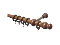 GARDINIA garnitúra Lugano Classic  28 mm diófa 300 cm