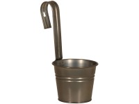 Blacklook cink felakasztható vödör virágtartó 13,5 cm x 11 cm x 29 cm