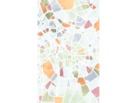 Komar fátyoltapéta City Map 150 cm x 250 cm pasztellrózsaszín