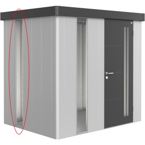 Biohort színezett fénypanel Neo kerti házhoz, ezüst-metál, több nappali fényért.