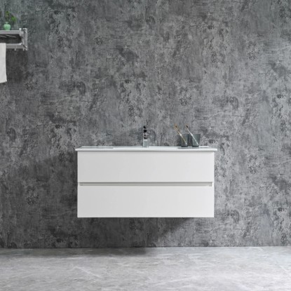 Sanotechnik Corbo mosdókagyló 100 cm fehér Softclose funkcióval