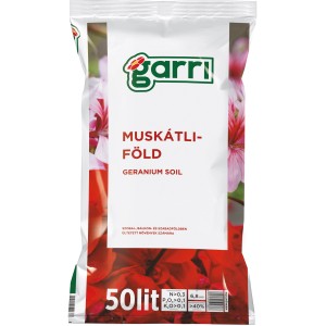 Zacskó Garri Muskátliföld (muskátli föld), 50 liter.