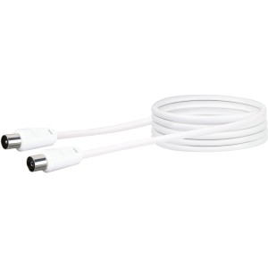 Fehér Schwaiger antenna csatlakozókábel, 3 m, audio- és videóátvitelhez.