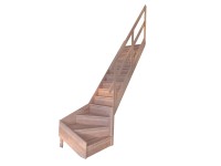 StarWood Rhodos bükkfa lépcső jobbra forduló homloklapok fakorlát FSC®