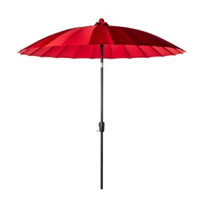Verona középoszlopos napernyő MIU03VER 1A63P fekete/piros 2,5 m x 2,5 m