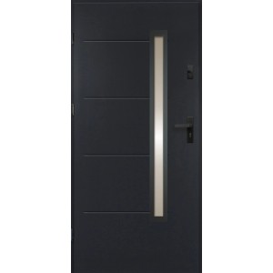 Kültéri fém bejárati ajtó Riesel anthracite 207,2 cm x 100 cm bal