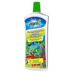 Folyékony műtrágya örökzöld növényekhez, 1 literes flakon.