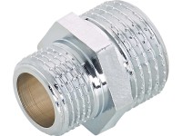 OBI menetes szűkítő karmantyú 16,7 mm (R 3/8) x 21 mm (R 1/2) krómozott sárgaréz OBI menetes szűkítő karmantyú 16,7 mm (R 3/8) x 21 mm (R 1/2) krómozott sárgaréz