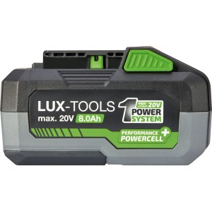 LUX-TOOLS AK-20/8.0 akkumulátor, 20V 8Ah az 1 PowerSystem elektromos szerszámokhoz.