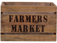 Farmers Market feliratos faláda 20 cm x 13,5 cm x 14 cm barna