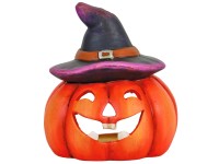 Kerámia tökboszorkány dekor mécsestartó 16 cm