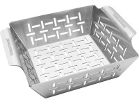 Jamestown rozsdamentes acél grillkosár kicsi 22,2 cm x 18,4 cm x 6 cm