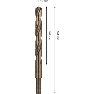 Bosch Pro Stainless Steel HSS-Co spirálfúró, Ø 12 mm, fémmegmunkáláshoz.