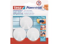tesa Powerstrips kerek nyom nélkül eltávolítható akasztó fehér 3 db 4 ragasztó tesa Powerstrips kerek nyom nélkül eltávolítható akasztó fehér 3 db 4 ragasztó