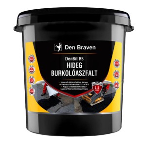 Vödör DenBit RB hidegaszfalt javításokhoz. Cement és mész.