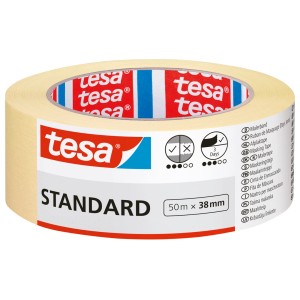 Tesa Standard maszkoló szalag, 50m x 38mm, bézs.