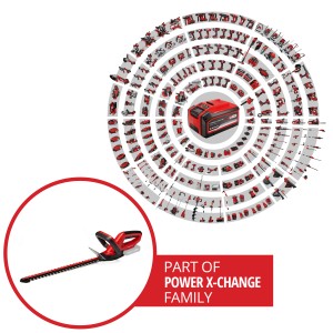 Einhell Power X-Change GC-CH 1846 Li Solo akkus sövényvágó, a Power X-Change család tagja.