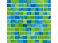 Üvegmozaik Simpli zöld-mix csíkos 30 cm x 30 cm Üvegmozaik Simpli zöld-mix csíkos 30 cm x 30 cm