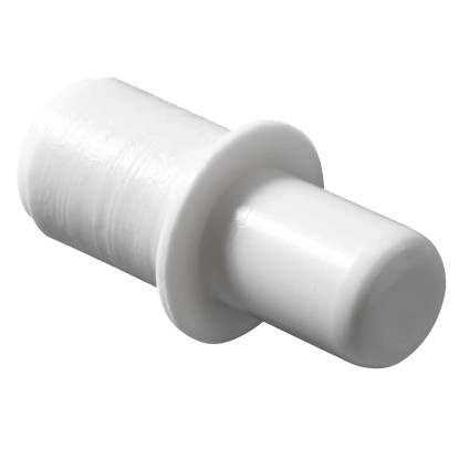 Hettich polctartó csap peremmel, 5/6 mm, fehér