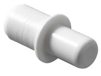 Hettich polctartó csap peremmel, 5/6 mm, fehér