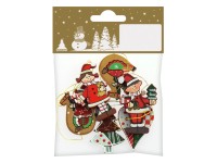 Karácsonyi függődísz 4,5 cm 6 db színes több kivitelben Karácsonyi függődísz 4,5 cm 6 db színes több kivitelben