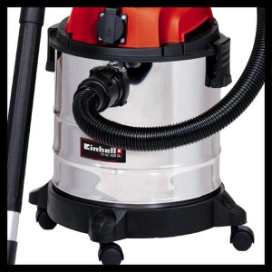 Einhell TC-VC 1820 SA nedves-száraz porszívó rozsdamentes acél tartállyal és tartozékokkal.