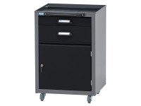 Küpper műhelykocsi egyajtós 2 fiókos 76 x 51,5 x 48,5 cm fekete-világosszürke