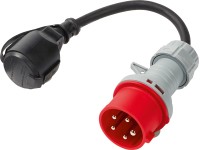 CEE dugós csatlakozó 3 pólusú IP44 16 A piros CEE dugós csatlakozó 3 pólusú IP44 16 A piros