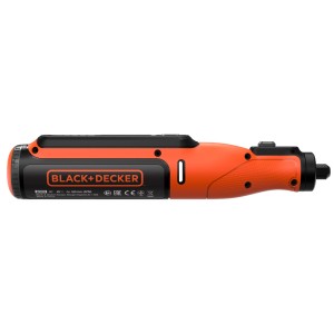 Narancssárga Black+Decker akkus csavarhúzó, egy multifunkciós szerszám.