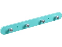 Hettich ruhafogas műanyag mentazöld alumínium hatású 4 akasztóval