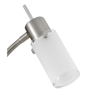 Just Light LED asztali lámpa flexibilis karral, acél és szatén üveg.