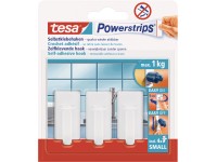 tesa Powerstrips nyom nélkül eltávolítható kis akasztó fehér 3db 4 ragasztó tesa Powerstrips nyom nélkül eltávolítható kis akasztó fehér 3db 4 ragasztó