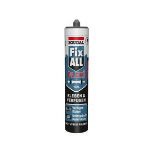 Soudal Fix All Flexi, fehér, 470g-os patron, ideális ragasztáshoz és tömítéshez.