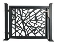 Egyszárnyú kapu Amsterdam talplemezzel dübeles rögzítés 100 cm x 120 cm antracit