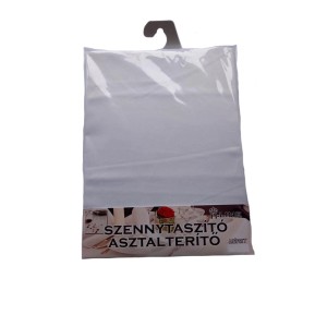 Csomagolt, fehér asztalterítő, szennytaszító.