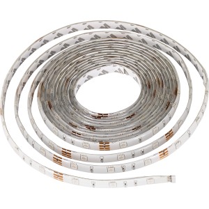 Feltekert 3 m-es LED szalag 90 LED-del és RGB színváltással a hangulatos világításhoz.
