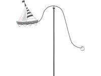 Hajós szélcsengő fém 125 cm x 61 cm x 3,5 cm szürke