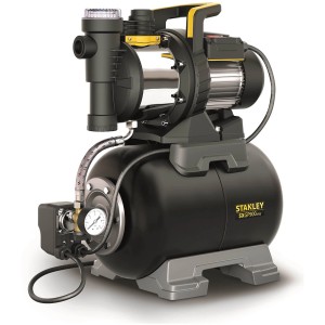 Stanley Hauswasserwerk 24 l, 900 W: Önfelszívó vízszivattyú nyomáskapcsolóval és szénacél tartállyal.
