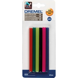 Dremel Színes ragasztórudak 7 mm GG05, 12 darabos csomag miniatűr szerszámokhoz.