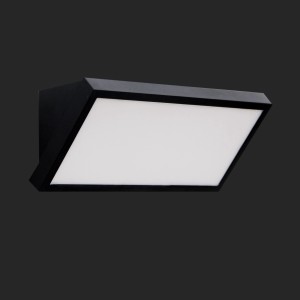 Modern, fekete LED kültéri fali lámpa.