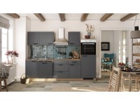 Flex-Well Exclusiv konyha 2320-016 Romeo 280 cm matt antracit-Cosmopolitan tölgy Flex-Well Exclusiv konyha 2320-016 Romeo 280 cm matt antracit-Cosmopolitan tölgy