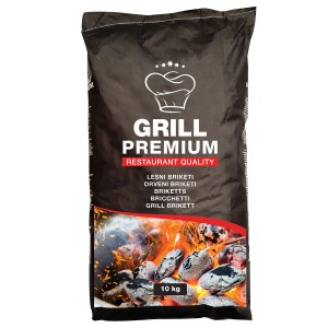 Z Grill Premium fa brikett zsák, 10 kg, grillekhez és tűzrakóhelyekhez.